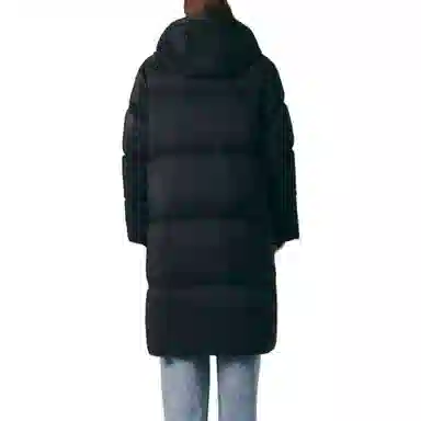 FILA Logo Print Down Jacket Black