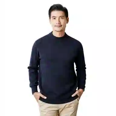 恒源祥 纯色保暖休闲针织毛衣 男款