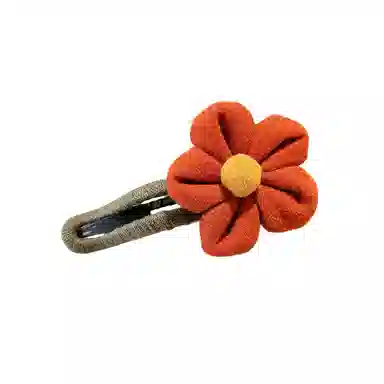 水中玉 秋冬毛绒发饰花朵发卡高级感盘发鲨鱼夹抓夹后脑勺鸭嘴夹子 亚克力 发夹 女款