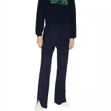 GUCCI Slim Fit Zip Casual Pants Navy Blue
