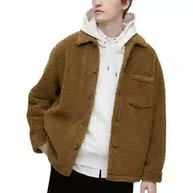 UNIQLO Fleece Shirt Jacket Camel