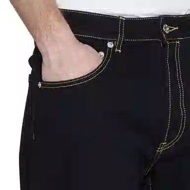 KENZO SS24 Logo Print Jeans Black