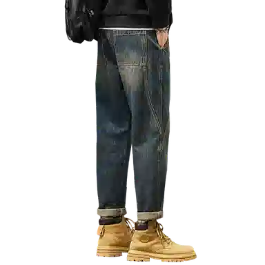 布客行 美式百搭多风格长裤牛仔裤 男款
