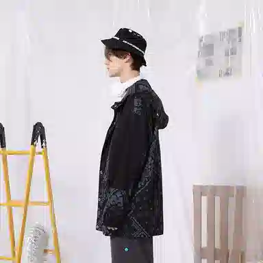 XXGOGO Paisley Patchwork Hooded Jacket