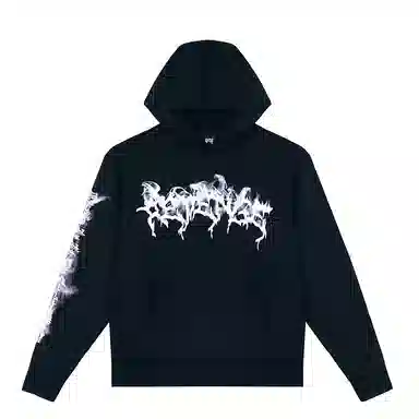 Revenge Lightning Skull Hoodie Black