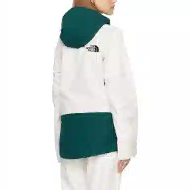 The North Face Logo Print Zip Hoodie White