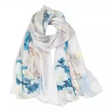 上海故事 丝韵百合 桑蚕丝 丝巾 女款 礼盒装