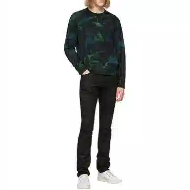 Saint Laurent Logo Tie-Dye Crewneck Sweatshirt
