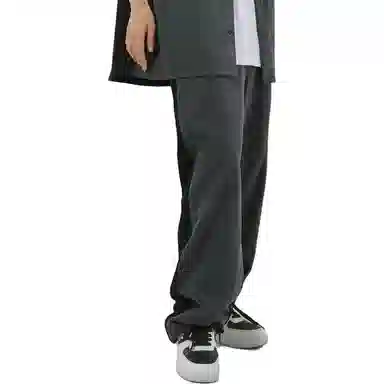 华人青年 纯色阔腿休闲裤 男女同款