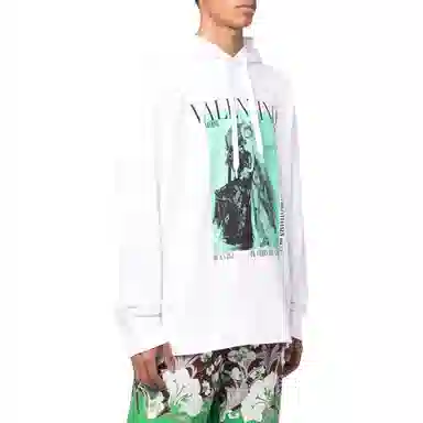 Valentino SS22 Logo Hoodie White
