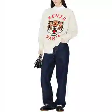 KENZO Embroidered Oversized Genderless Sweatshirt Logo