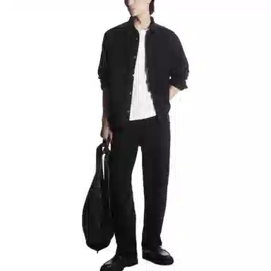 COS Wool Trousers Black