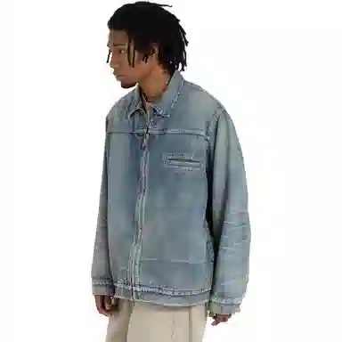 MADNESS Zipper Denim Jacket Indigo