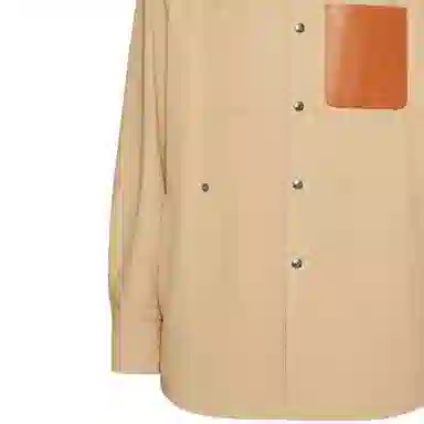 Valentino SS23 Solid Collar Shirt Brown