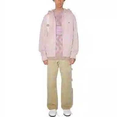 Acne Studios Face Hoodie Grey Pink