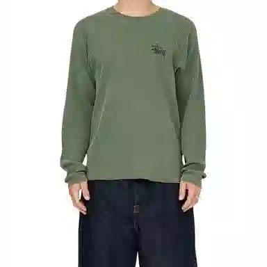 Stussy FW24 RAGLAN THERMAL LS CREW logoT
