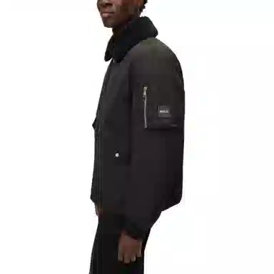 HUGO BOSS Water-Repellent Jacket With Faux-Fur Collar