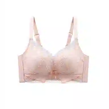 兰缪 性感蕾丝时尚撞色高质感轻柔蕾丝满杯透气孔文胸 女款