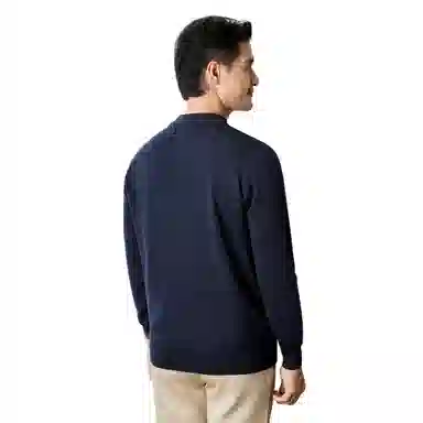 恒源祥 纯色保暖休闲针织毛衣 男款