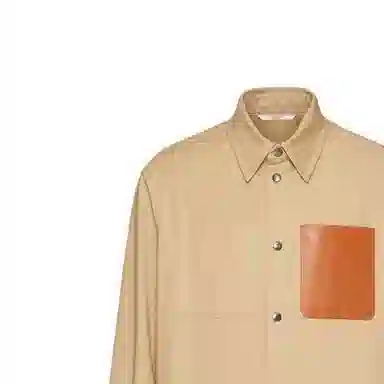 Valentino SS23 Solid Collar Shirt Brown
