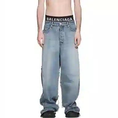 Balenciaga SS23 Straight Jeans Blue