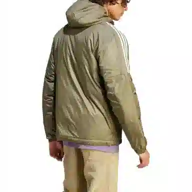 adidas Essentials Insulated Hooded Jacket Olive