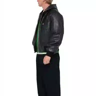 Stussy FW23 SS LINK LEATHER BOMBER Logo