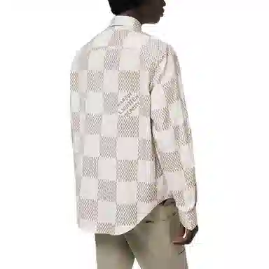 Louis Vuitton SS24 Checkered Letter Print Shirt