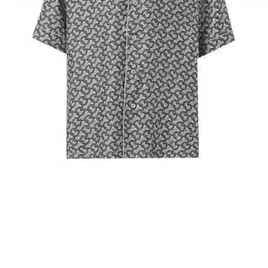 Burberry FW21 Silk Short Sleeve Shirt Grey