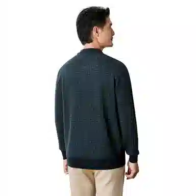 恒源祥 厚款保暖半高领针织毛衣 男款