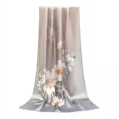 上海故事 国色天香 清冷玉兰 桑蚕丝 丝巾 女款