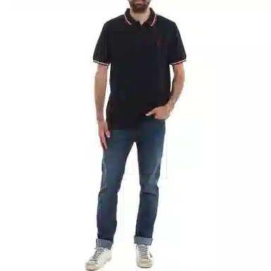 Fred Perry Logo Trim Polo Navy