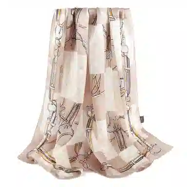 上海故事 青春素绉缎花漾郁金 桑蚕丝 丝巾 女款 礼盒装