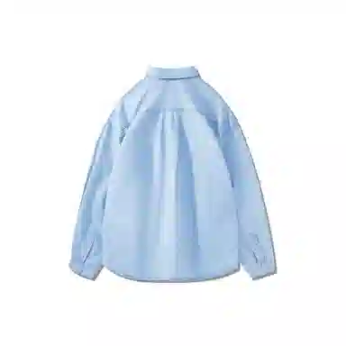 我是大卫 韩版水洗牛仔衬衣外套做旧高级感宽松长袖衬衫 男女同款 浅蓝色