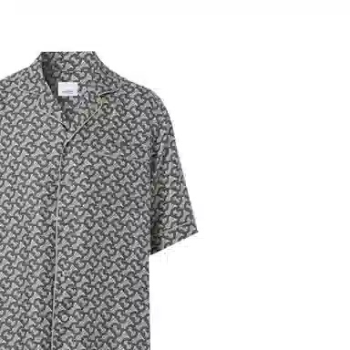 Burberry FW21 Silk Short Sleeve Shirt Grey