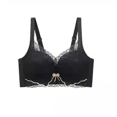 兰缪 性感蕾丝时尚撞色高质感轻柔蕾丝满杯透气孔文胸 女款