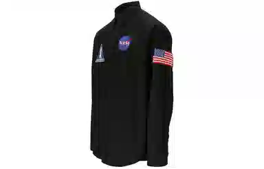 Balenciaga NASA Embroidered Long Sleeve Shirt Black