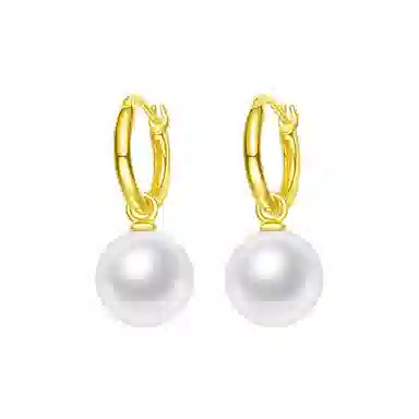 韵系 法式优雅珍珠 铜镀金 耳环 女款