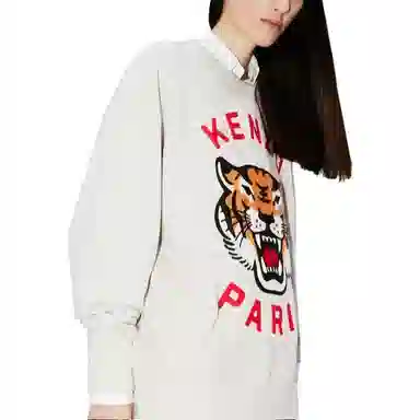KENZO Embroidered Oversized Genderless Sweatshirt Logo