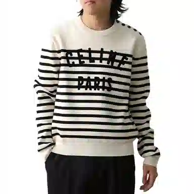 CELINE Crew Neck Marinire Sweater In Cotton T