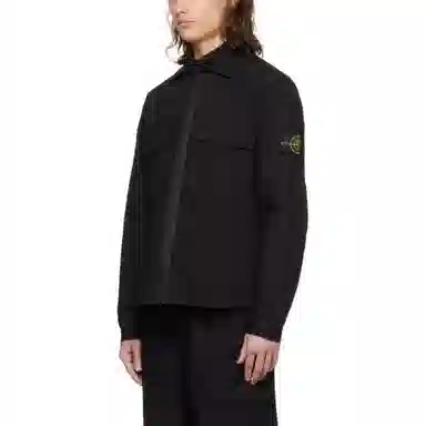 Stone Island Black Zip Long Sleeve Shirt