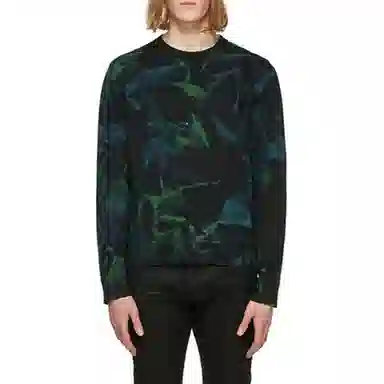 Saint Laurent Logo Tie-Dye Crewneck Sweatshirt