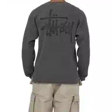 Stussy FW24 RAGLAN THERMAL LS CREW logoT
