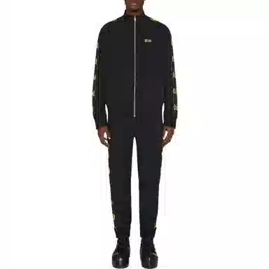 Givenchy FW22 Side Strap Letter Print Jacket Black