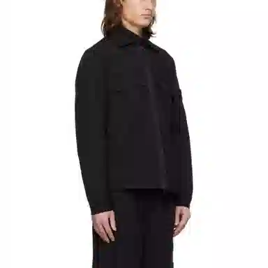 Stone Island Black Zip Long Sleeve Shirt
