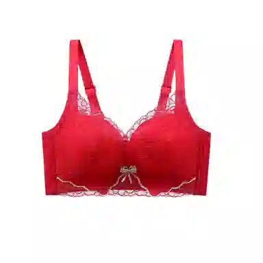 兰缪 性感蕾丝时尚撞色高质感轻柔蕾丝满杯透气孔文胸 女款