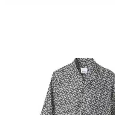 Burberry FW21 Silk Short Sleeve Shirt Grey