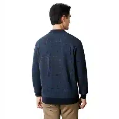 恒源祥 厚款保暖半高领针织毛衣 男款