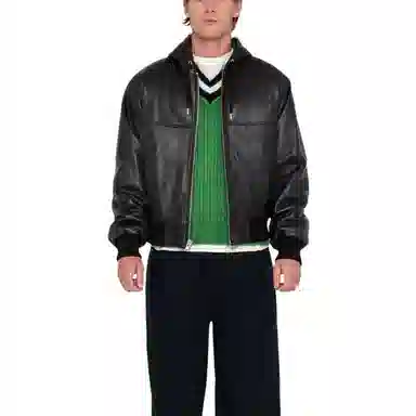 Stussy FW23 SS LINK LEATHER BOMBER Logo