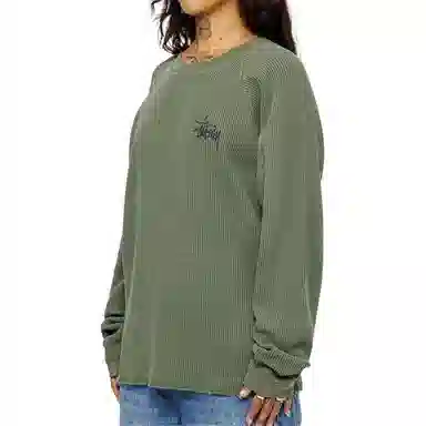 Stussy FW24 RAGLAN THERMAL LS CREW logoT